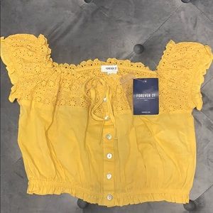 Yellow Peasant Top